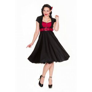 Lindy Bop Geneva Party Dress Black Red